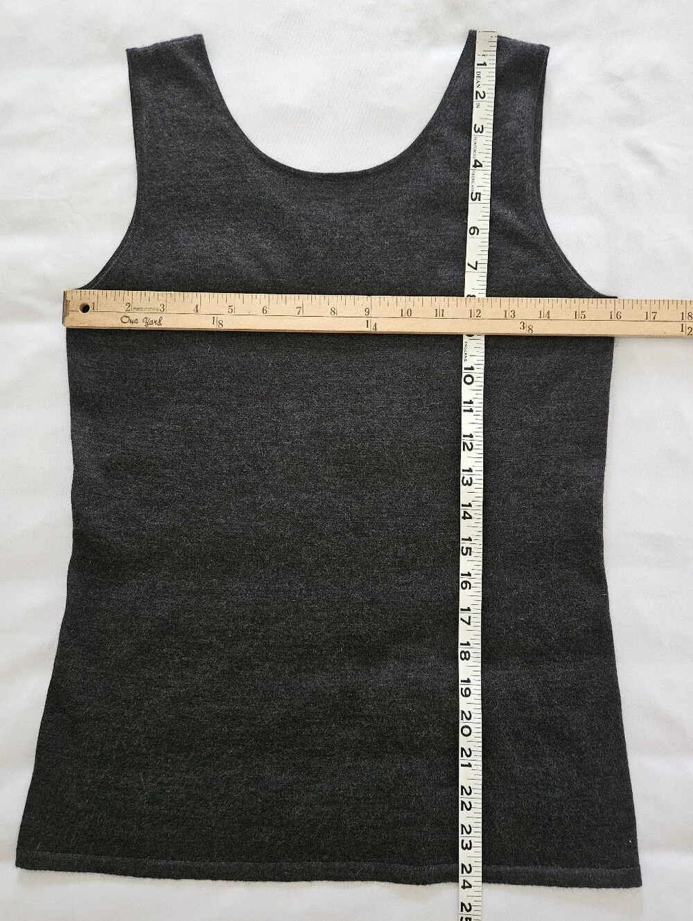 Carlisle Collection 100% Cashmere Sleeveless Sweater Tank Gray S